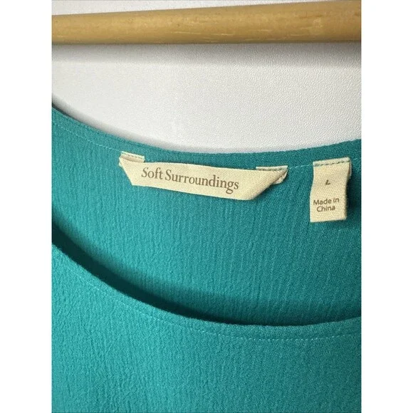 Soft Surroundings Womens Dress‎ Large Gauzy Cotton Asymmetric Beach Fairy Whimsy - Picture 3 of 6